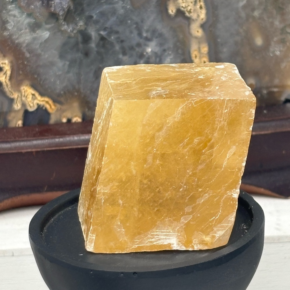 Amber Calcite Chunk